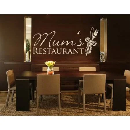Mums Restaurant Wall Decal - Kitchen Wall Decal - Sticker, Mural Vinyl Art Home Decor, Quotes and Sayings - 3967 - Sage, 47in x 2