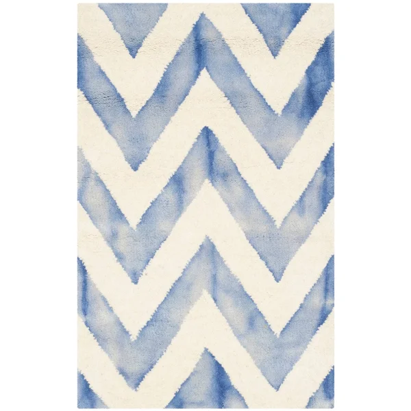 Safavieh 7& x 7& Square Dip Dye DDY715D Ivory, Charcoal Rug