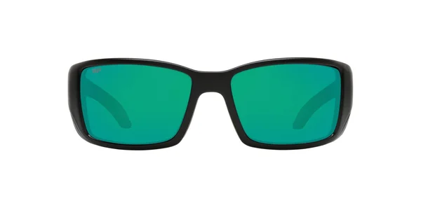 Costa Del Mar Blackfin Sunglasses Matte Black/Green Mirror 580P