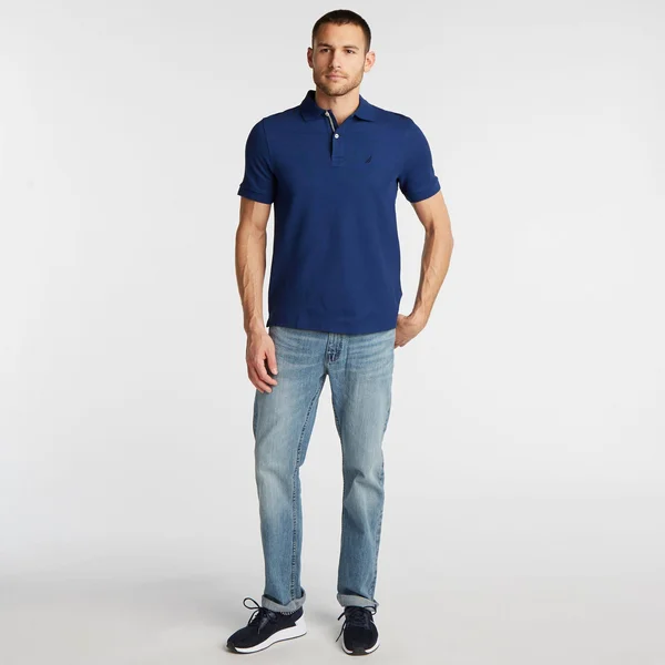 Nautica Men's Big & Tall Short Sleeve Solid Deck Polo Shirt