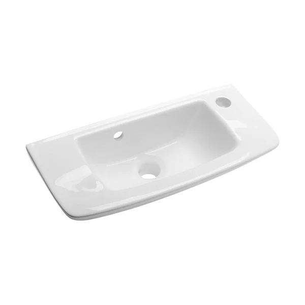 Small Bathroom Wall Mount Sink with Overflow - White
