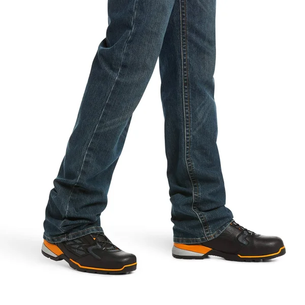 Ariat Men's Rebar M5 Slim DuraStretch Edge Stackable Straight Leg Jeans, 10016222, Ironside