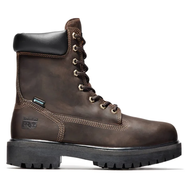 Timberland Pro Men's Direct Attach 8 inch Soft Toe Work Boot, Size: 9 W, Brown