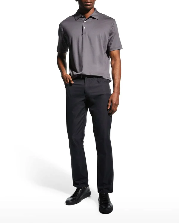 Peter Millar 2018 Ryder Cup Trophy Collection Solid Stretch Performance Polo – Gray
