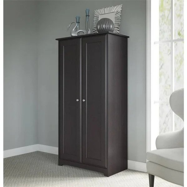 Pemberly Row 2 Door Storage Cabinet in Espresso Oak