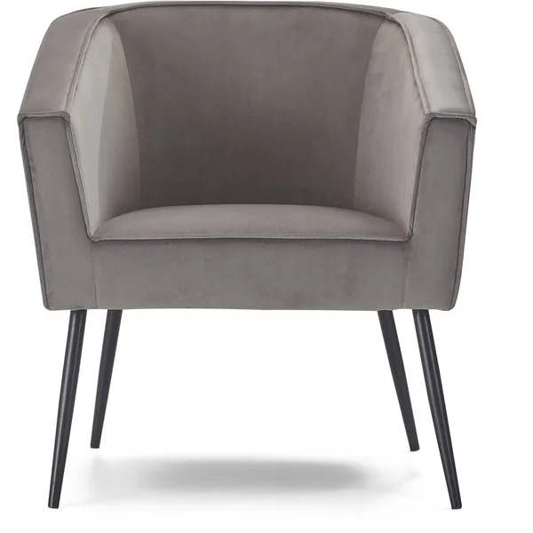 Adore Decor Rani Velvet Accent Chair Gray