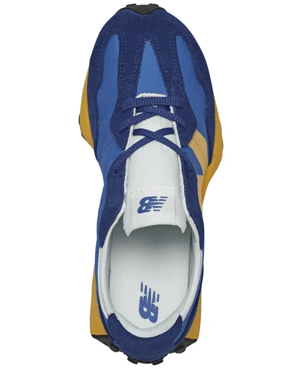 New Balance Boys& Big Kids& 327 Casual Shoes in Blue Size 7.0 - Suede