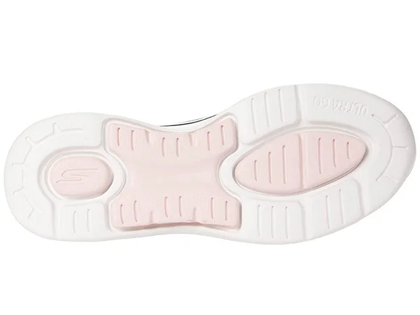 Skechers Women's GOwalk Arch Fit - Grateful Slip-On Walking Shoes, Black/Pink, 8.5