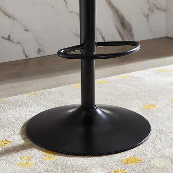 Tribesigns Adjustable Counter-Height Stools - Faux Leather Bar Stools, Dining Chairs(Set of 2) - Grey/Chrome