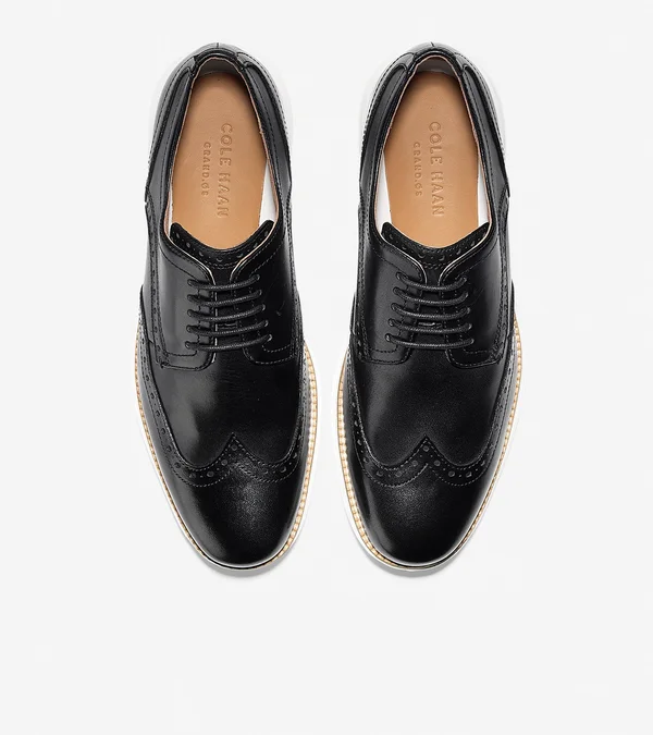 Men's Cole Haan Original Grand Wingtip Oxford - Black - Size 8.5