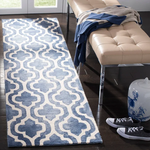 Safavieh Dip Dye DDY537K Blue - Ivory Rug 2&3x22 x 6& Runner