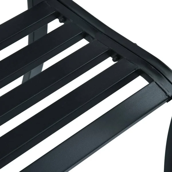 vidaXL Garden Bench 49.2x22 Black Steel