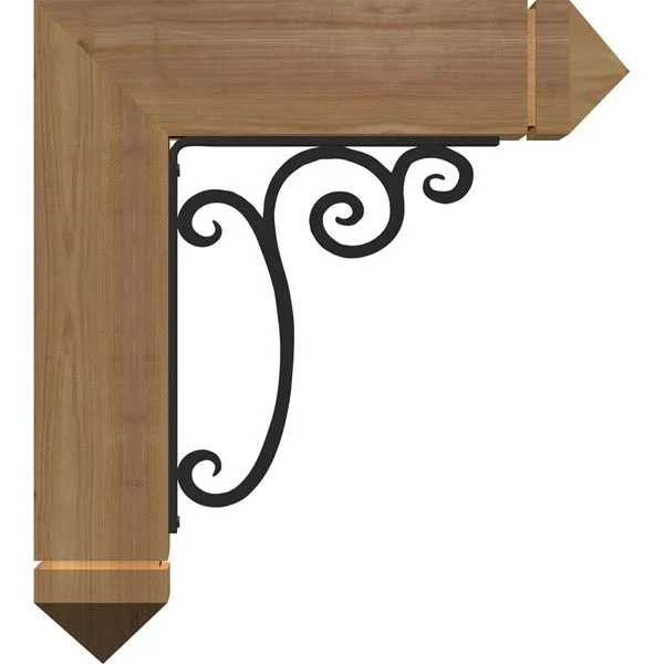 3 1/2 inchw x 18 inchd x 20 inchh Avery Arts & Crafts Ironcrest Smooth BRACKET, Western Red Cedar (1 1/2 inchw x 10 inchd x