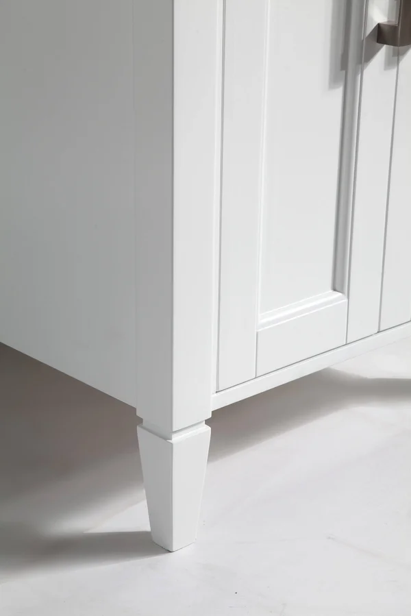 Vanity Art 24 inch Single Sink Bathroom Vanity Set with Carrara Marble Vanity top., White