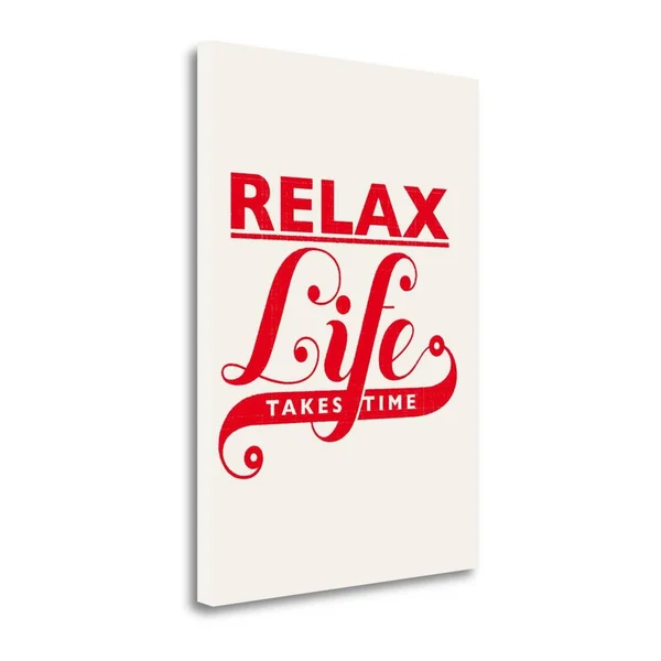 Relax - Life Takes Time by Hannes Beer Wrapped Canvas Wall Art