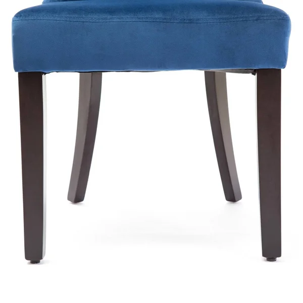 BELLEZE 2 Pcs Dining Chair Upholstered Armless Accent Side Chair Home Kitchen Furniture - Blue