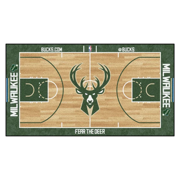 Milwaukee Bucks NBA Court Large Runner