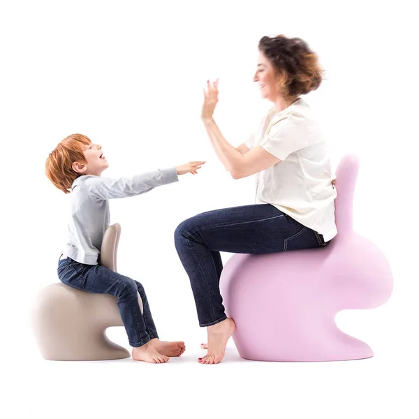 Qeeboo Rabbit Chair Light Grey