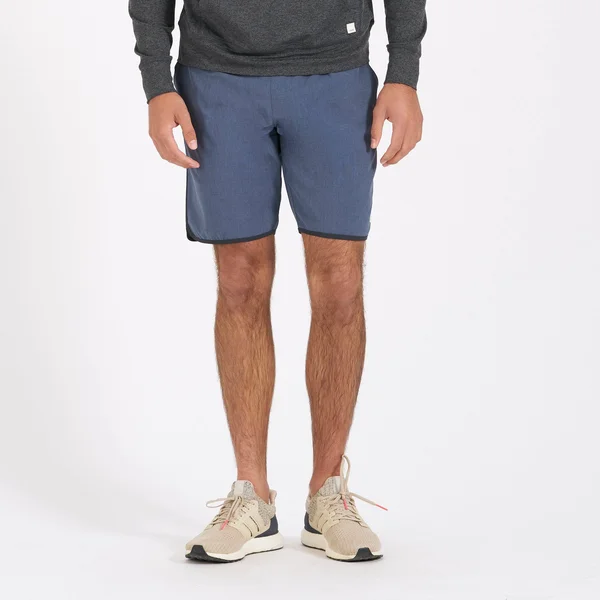 Vuori Banks Short - Men's Azure Linen Texture - L