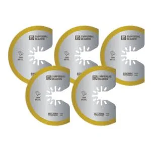 Imperial Blades One Fit 3-1/8in Storm Titanium Thin Metal Segment Blade - 5 Pieces, Metal/Glass IBOAT410-5, Acme Tools