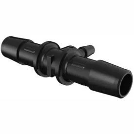 Eldon James 3/8x22 x 5/32x22 Barbed Reduction Tee - Glass Filled Black Nylon
