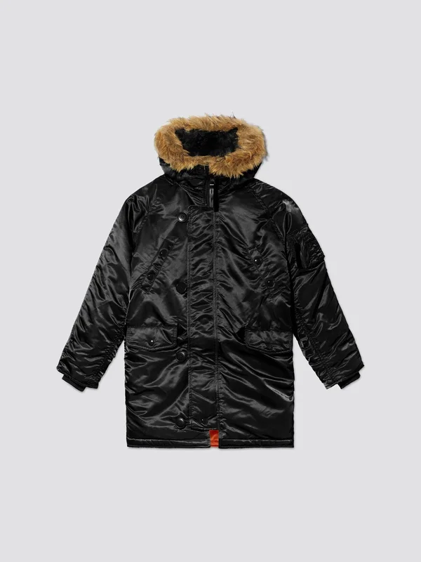 Alpha Industries N-3B Parka Y - Black - YS 8