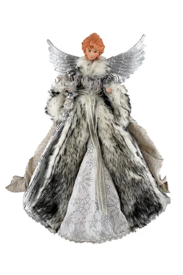 Santa&s Workshop 16 in. Siberian Snow Angel Tree Topper
