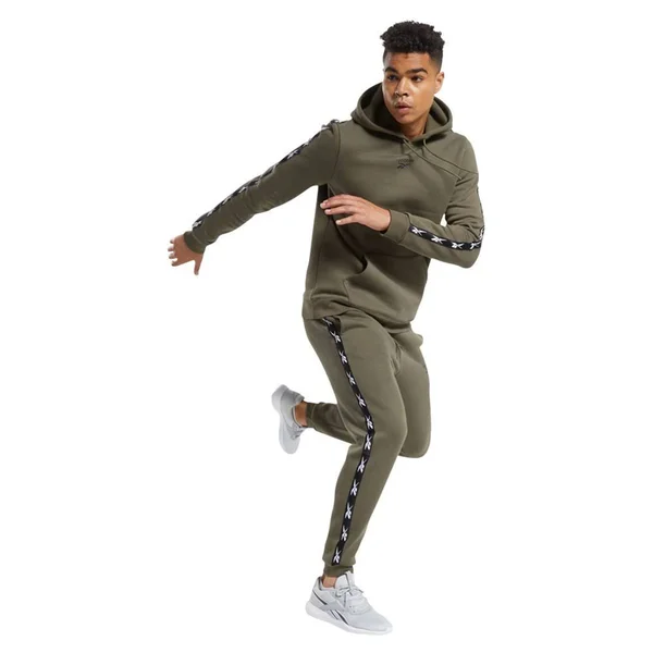 Reebok Training Essentials Tape Green Hoodie - L