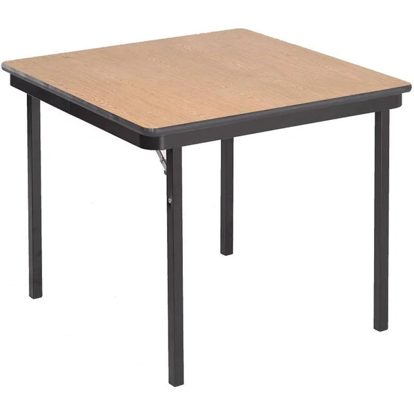 AmTab SQ36DP Folding Table - Plywood Core, Square, 36x22 Width x 36x22 Length x 29x22 Height, Multiple Color