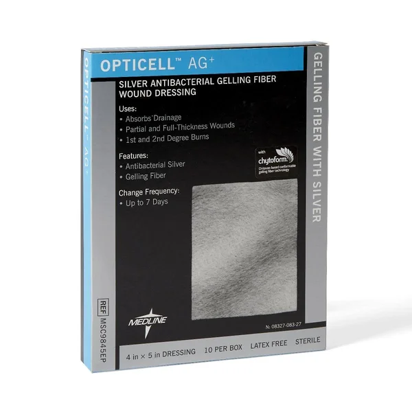 Opticell Ag+ Silver Antibacterial Gelling Fiber Wound Dressings msc9845epz