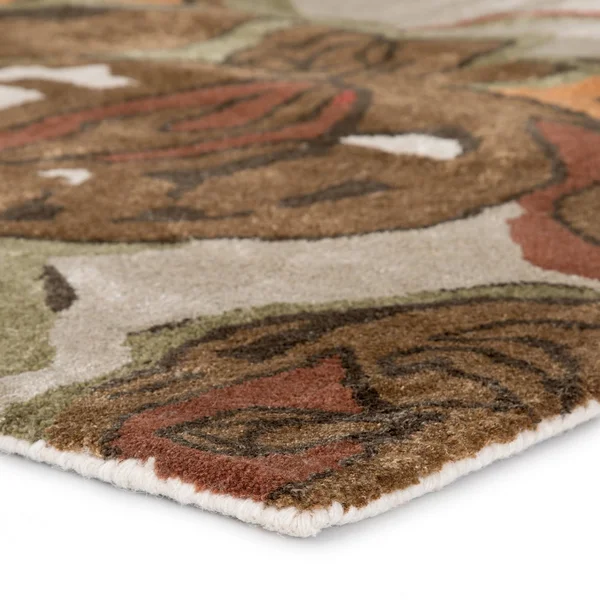 Jaipur Blue Petal Pusher BL12 Mahogany Area Rug - 5&x8&