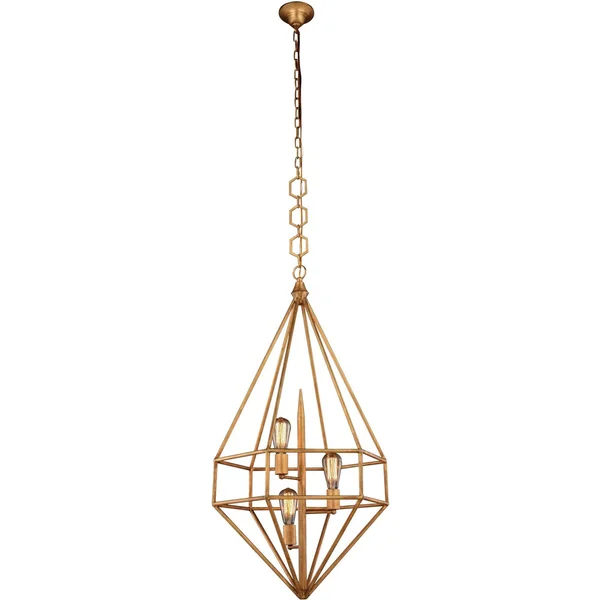 Marquis 3 Light Golden Iron Pendant Elegant Lighting - 1492D22GI