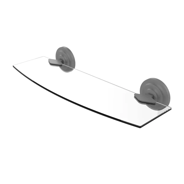 Allied Brass Que New Collection 18x22 Glass Shelf Matte Black, 18 inches x 5 inches