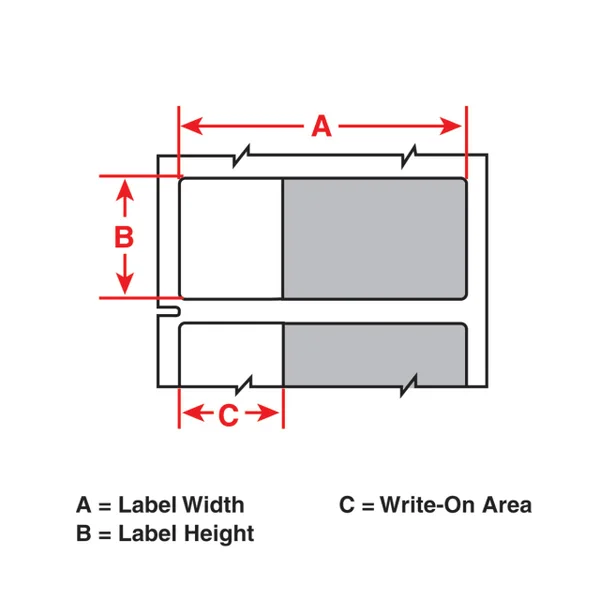 Brady THT-153-461-3 Label - White/Translucent, Blank, Polyester