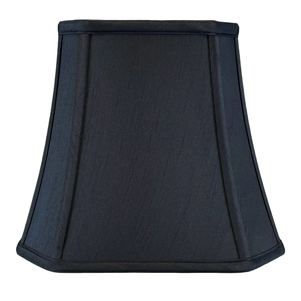 Royal Designs Square Cut Corner Bell Lamp Shade, Black, 5x10x8.75 - Single