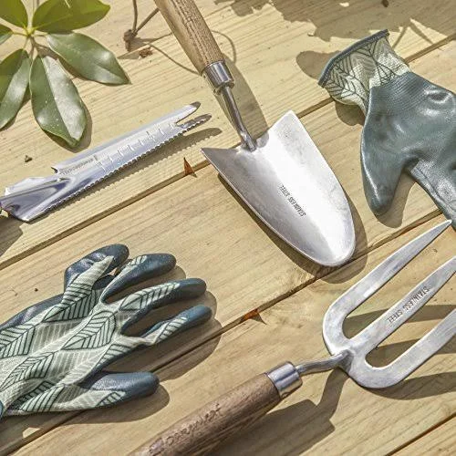 Oakenleaf 3 Piece Garden Tool Set Extra Large Stainless Steel with Timber Handles Trowel Fork and Multitool