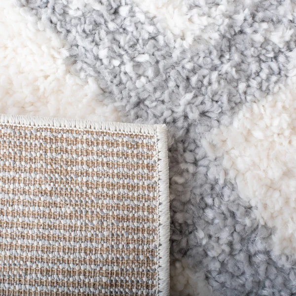 Safavieh Parma Shag Bat-Sheva Rug - Ivory/Grey - 6&7x22 x 6&7x22 Square