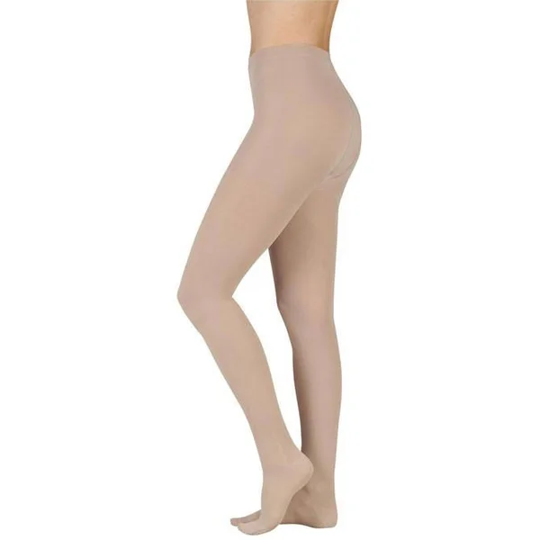 Juzo Soft 30-40 mmHg Open Toe Pantyhose - Pink, IV, Short