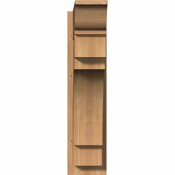 Ekena Millwork OUT08X24X32MRC01SWR 7 1/2x22W x 24x22D x 32x22H Merced Smooth Traditional Outlooker - Western Red Cedar