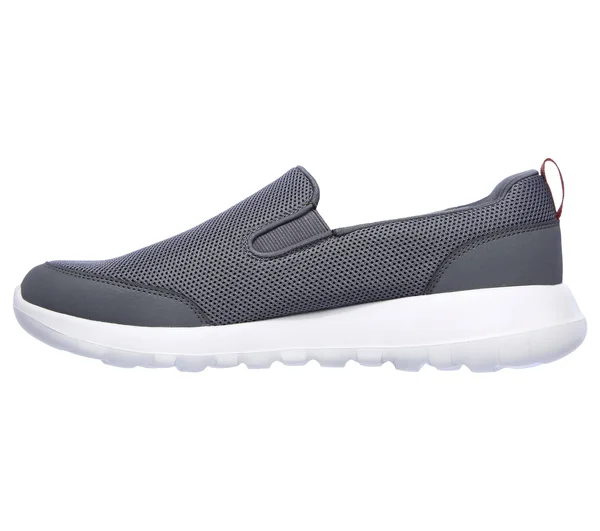 Skechers Men's GOwalk Max - Clinched Walking Shoes - Gray/Burgundy, 7.5