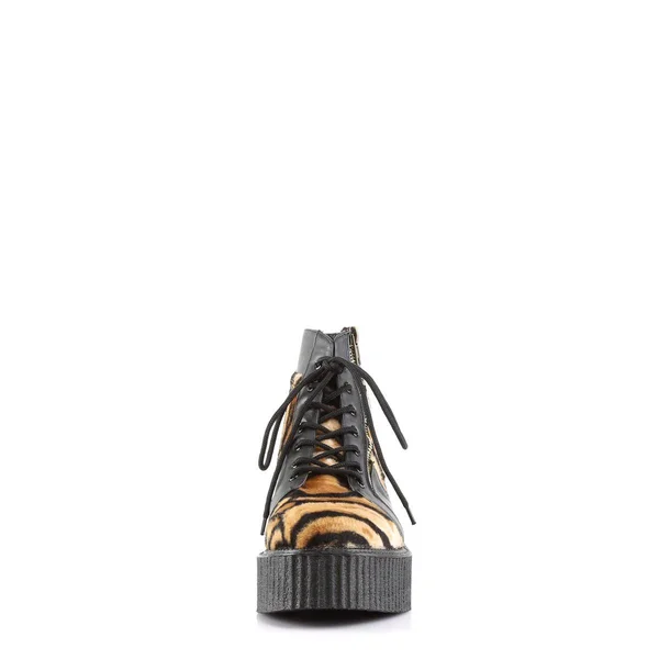 Demonia - V-CREEPER-571 10, Black Vegan Leather