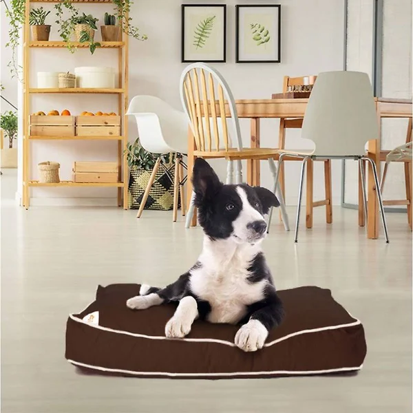 Moots Zen Organic Dog Bed Chocolate Small - Size: Medium, Brown