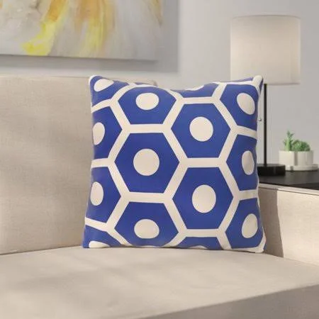 Latitude Run Masaitis Outdoor Throw Pillow - Blue