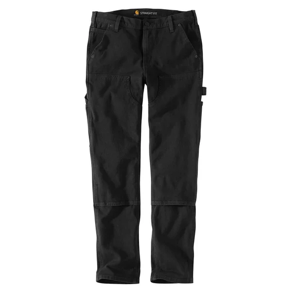 Carhartt Women's Straight Fit Twill Double Front Pant - 2 Tall - Black