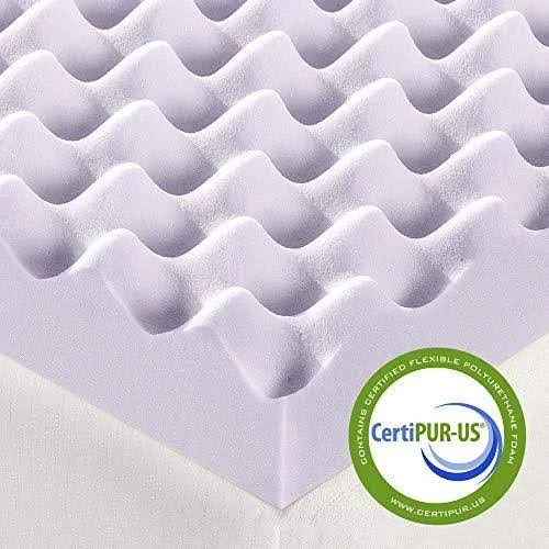 Best Price Mattress Twin XL 3 inch Egg Crate Memory Foam Bed Topper with Lavender Cooling Mattress Pad