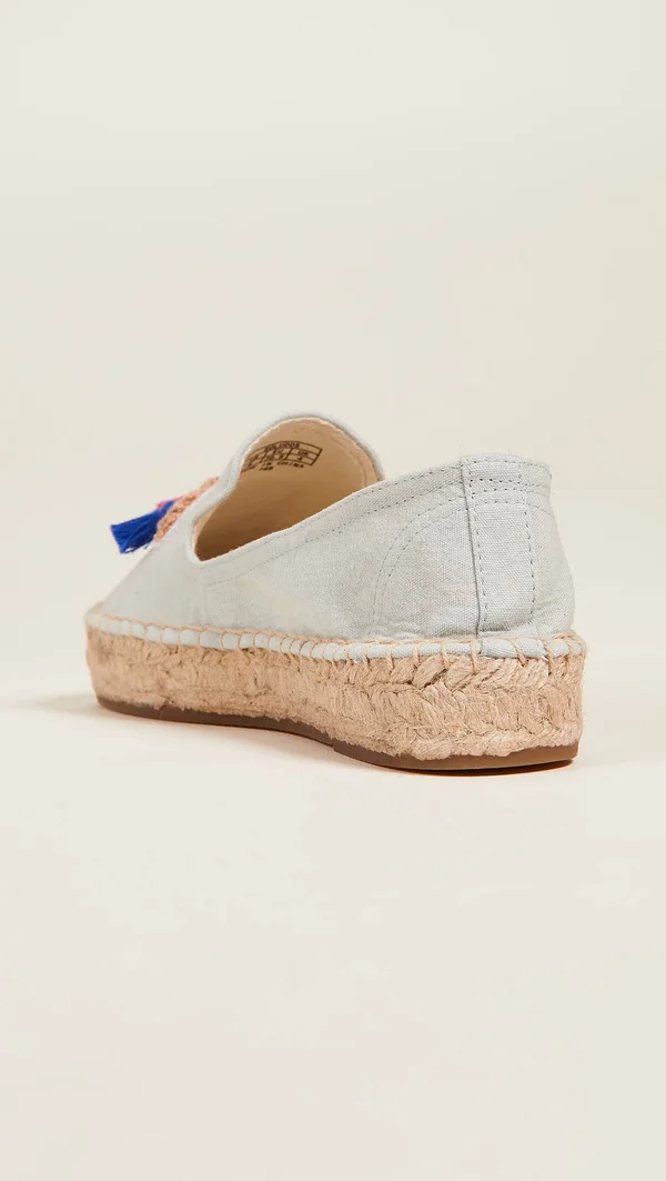 Soludos Tassel Camel Espadrille - Chambray - 5.5