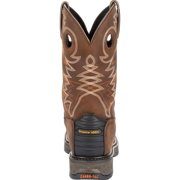 Georgia Boot Men's Amp LT Logger Low Heel Waterproof Work Boot, GB00270, Brown