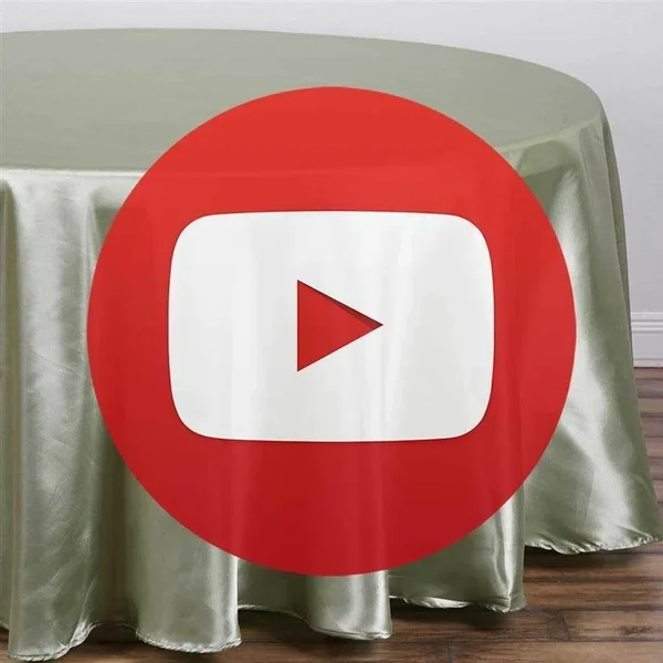 120x22 Blush Round Large Raised Roses Lamour Satin Tablecloth
