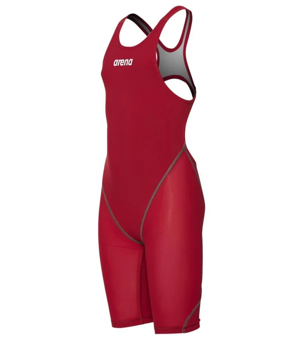 Arena Girls& Powerskin St 2.0 Open Back - Junior Deep Red 28