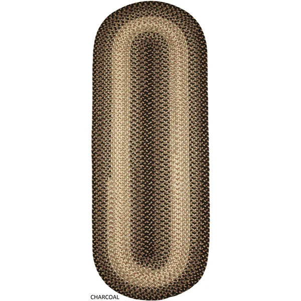 Rhody Rug Ellsworth Indoor - Outdoor Reversible Braided Runner Rug by (2& x 8&), Size: 2& x 8& Runner, Beige